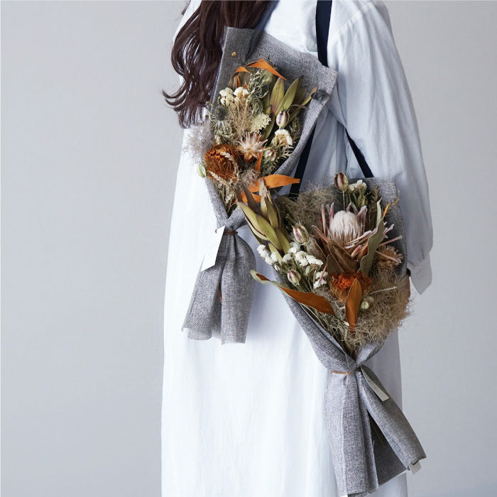 ドライフラワーをバッグ風アレンジ Bagish bouquet バギッシュブーケ