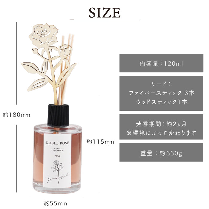 インテリアディフューザー120ml <br>NOBLE ROSE / ノーブルローズ